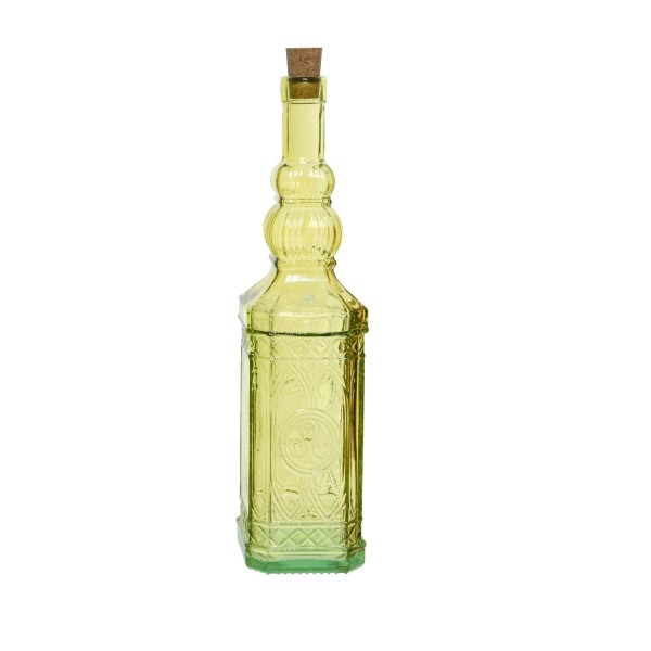 Deko Flasche mit Korken - Retro Glasflasche -  Vintage - Recyclingg-