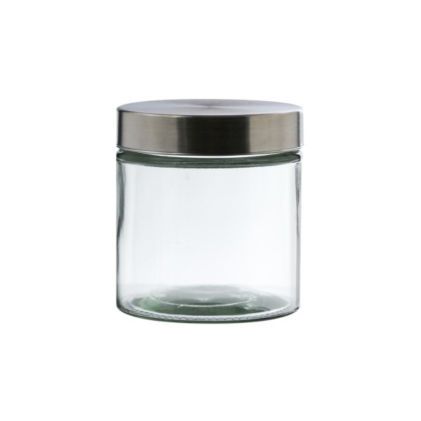 Vorratsdose S - Vorratsglas mit Edelstahldeckel - 0-85 Liter - D: 1-